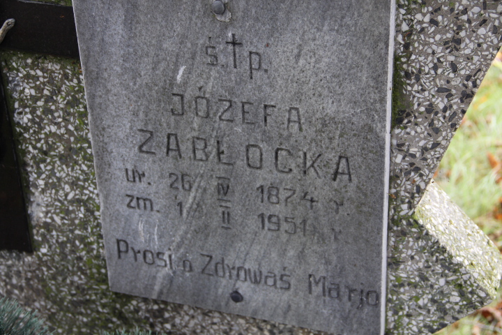 Józefa Zabłocka 1874 Siechnice k - Grobonet - Wyszukiwarka osób pochowanych